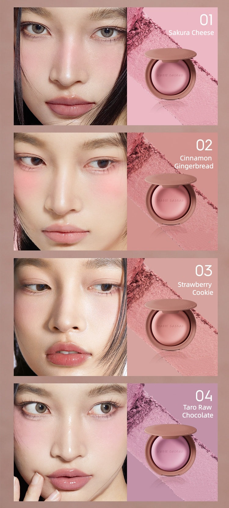 MARIE DALGAR Soft Smooth Mousse Chocolate Blusher T6009