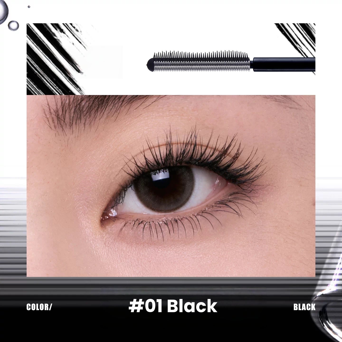 JUDYDOLL Waterproof Double-wing Metal Pipe Mascara T5858