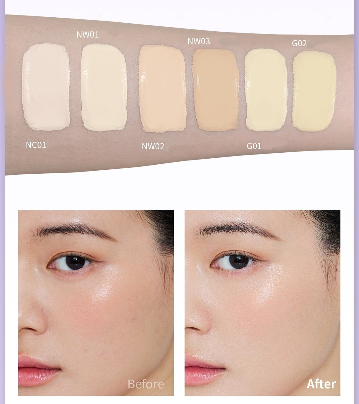 Girls Crush Moist Long-wear Concealer Liquid Foundation T6046