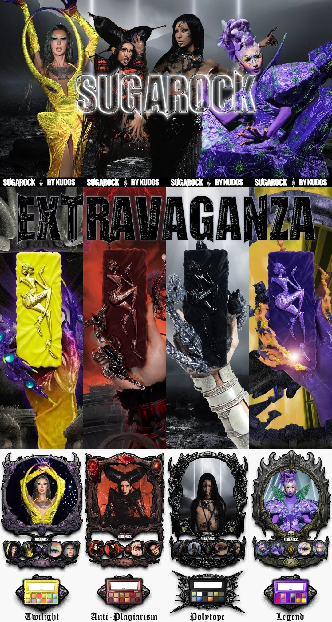 SUGAROCK Extravaganza / Polytope 12 Color Eyeshadow Palette T3994