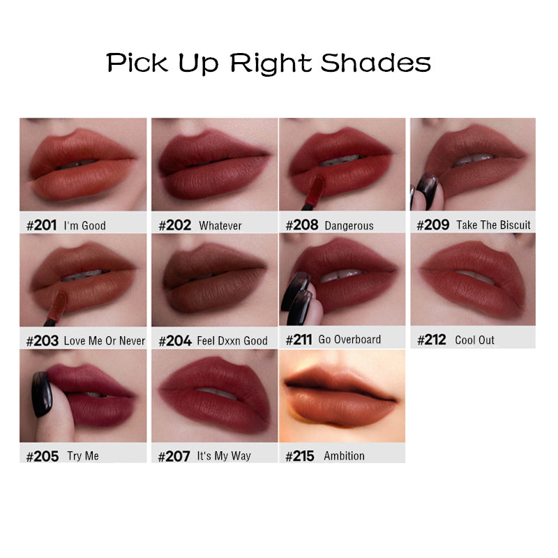 Perfect Diary Mysterious Black Veil Readme Velvet Matte Lip Gloss T3850