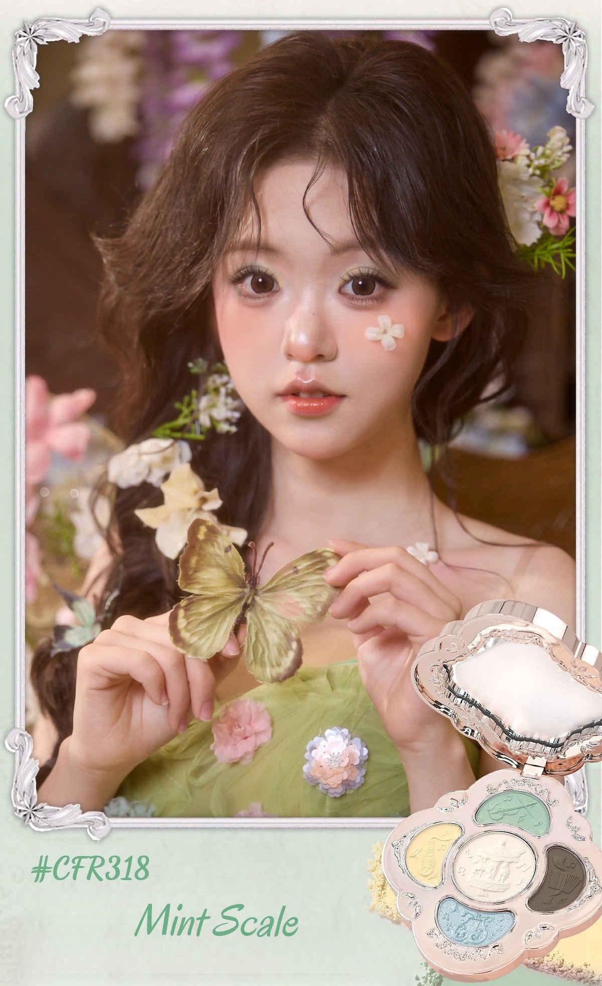CHEERFLOR Dream Melody Box Collection 5-color Eyeshadow Palette T5780