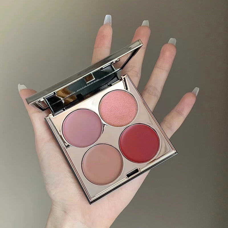 RED CHAMBER 4-Color Multi-Use Cream Palette For Lipstick & Blusher & Eyeshadow T3742