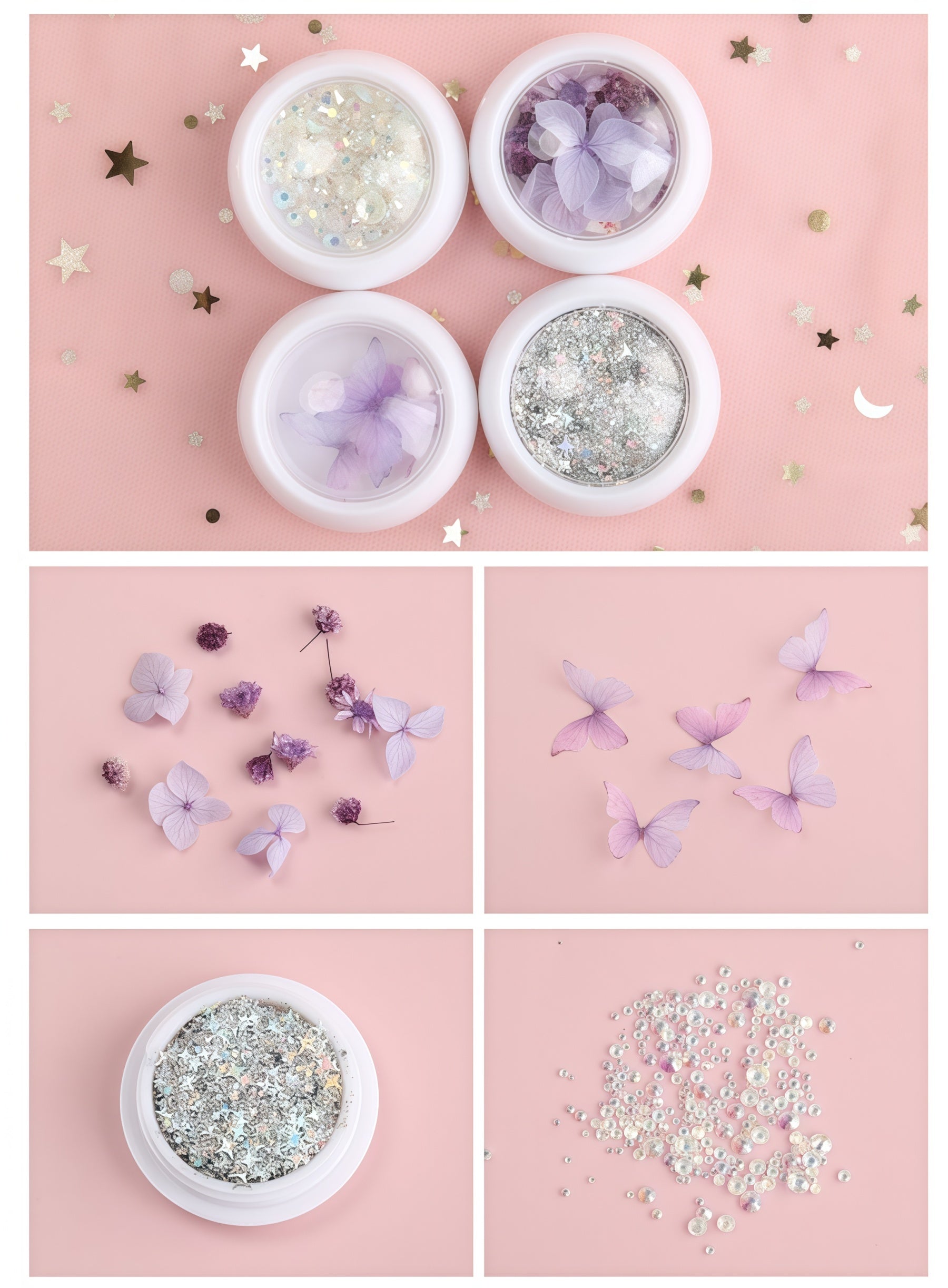 AmazingGirl Glittery Sequin Face Makeup Stickers T5899