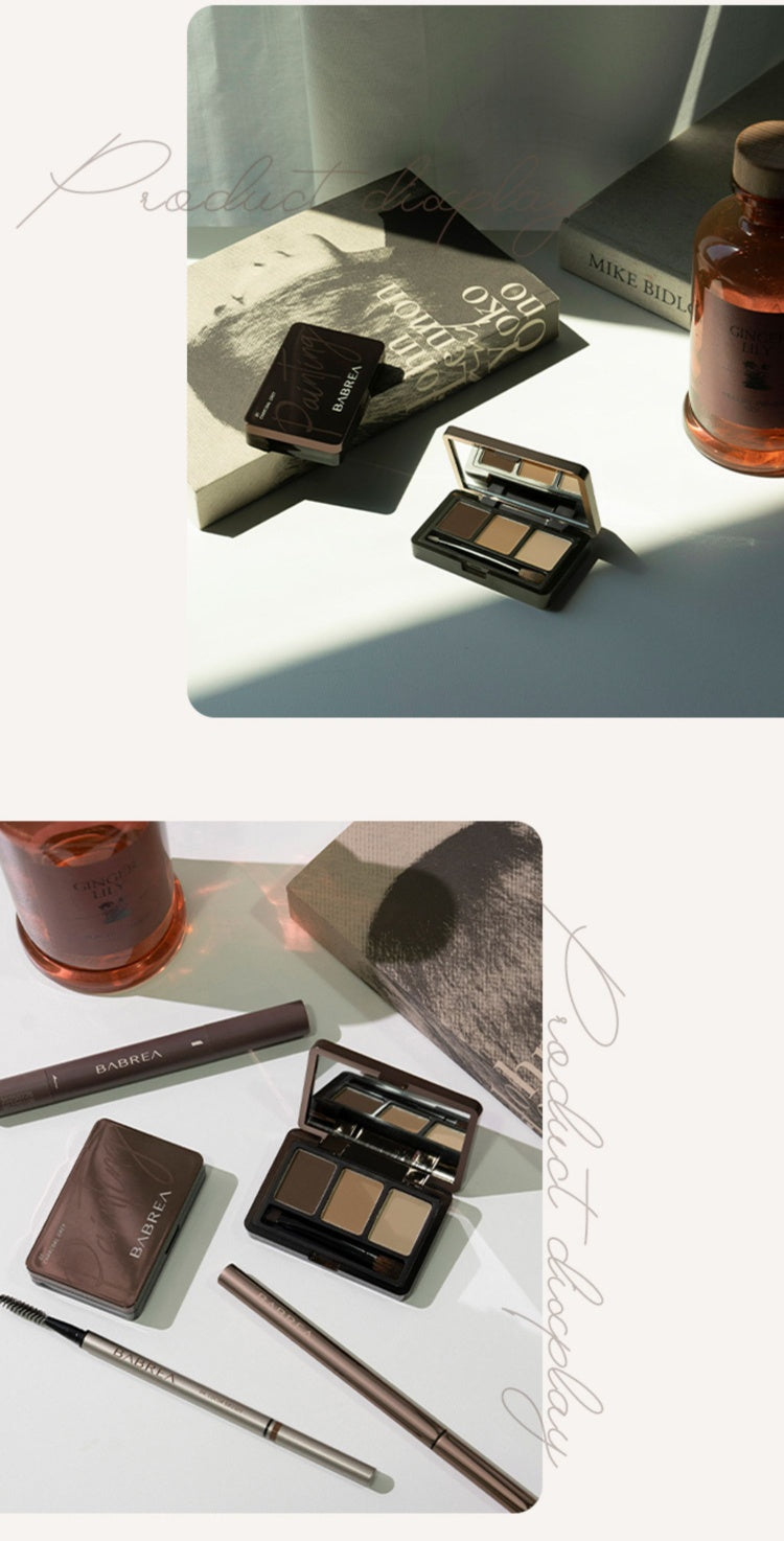 BABREA Waterproof Long-wear 3-color Eyebrow Powder T5033