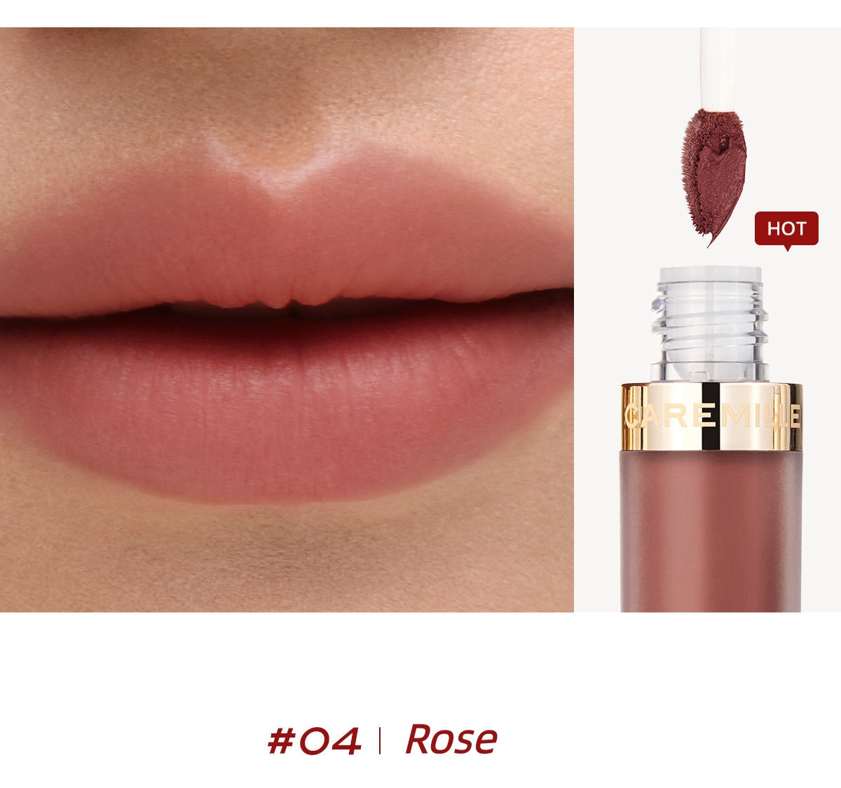 CAREMILLE Go-nude Matte Velvet Essence Lip Cream T5690