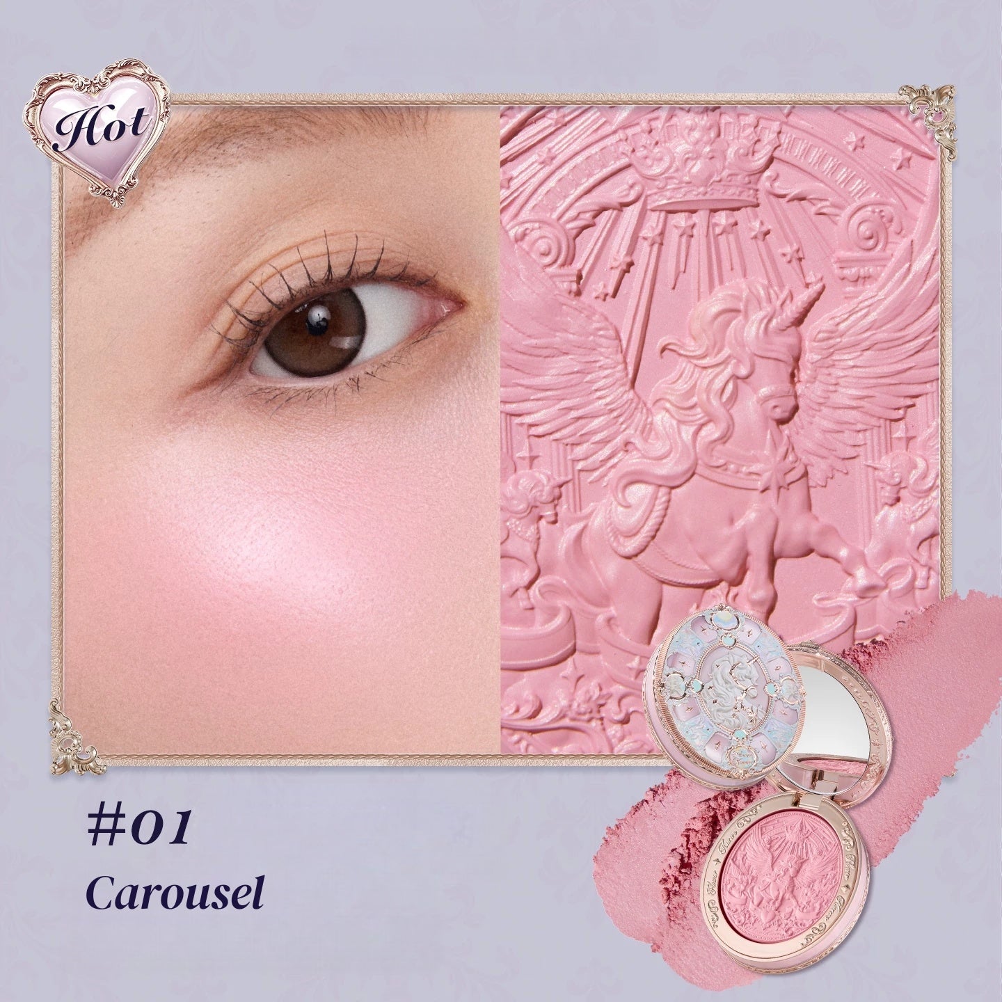 Flower Knows Unicorn Collection Satin Blush T5898