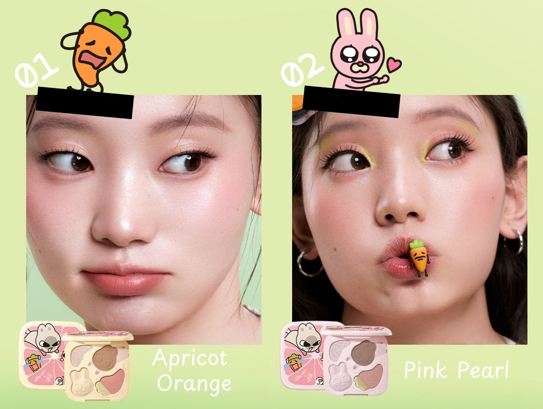 Little Ondine X Lipu Friends Makup Collection Lip Glaze & Foundation & Eyeliner & Makeup Palette T5010