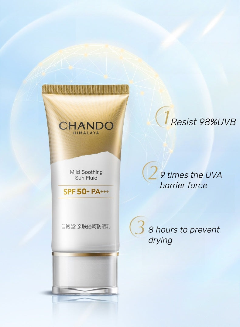 CHANDO Mild Soothing Sun Fluid Sunscreen Lotion SPF50+ PA+++ T4517