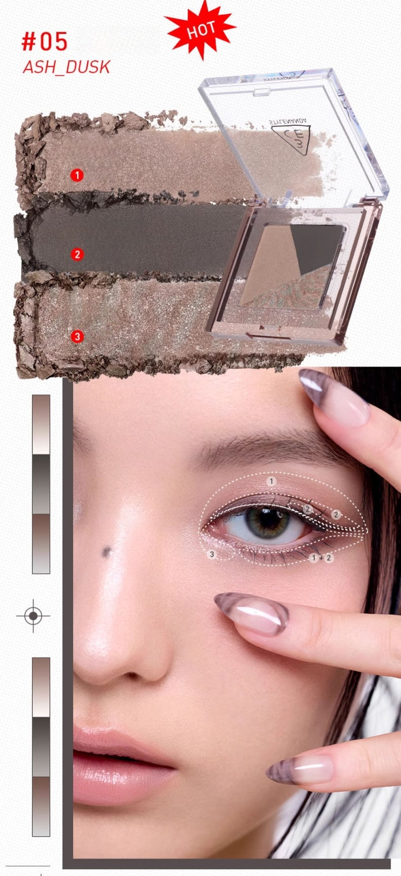 3CE 3-color Color Grid Eyeshadow Palette T5181