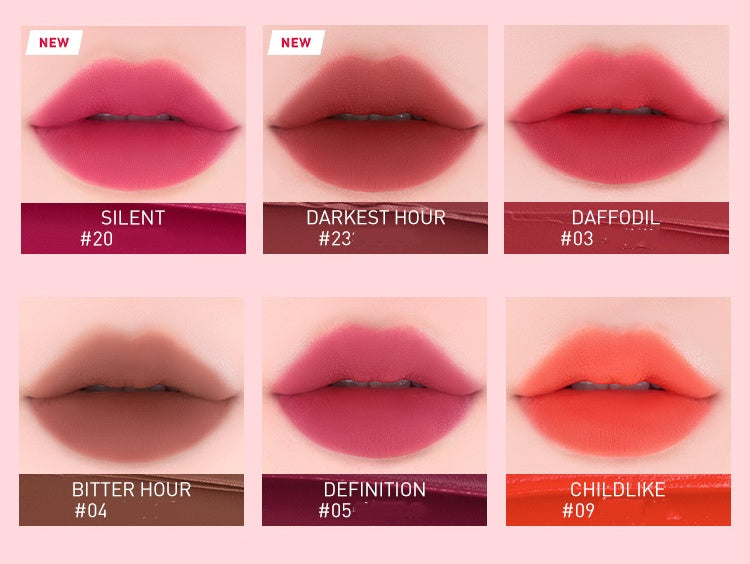 3CE Silky Moisturize Velvet Matte Lip Glaze T5156