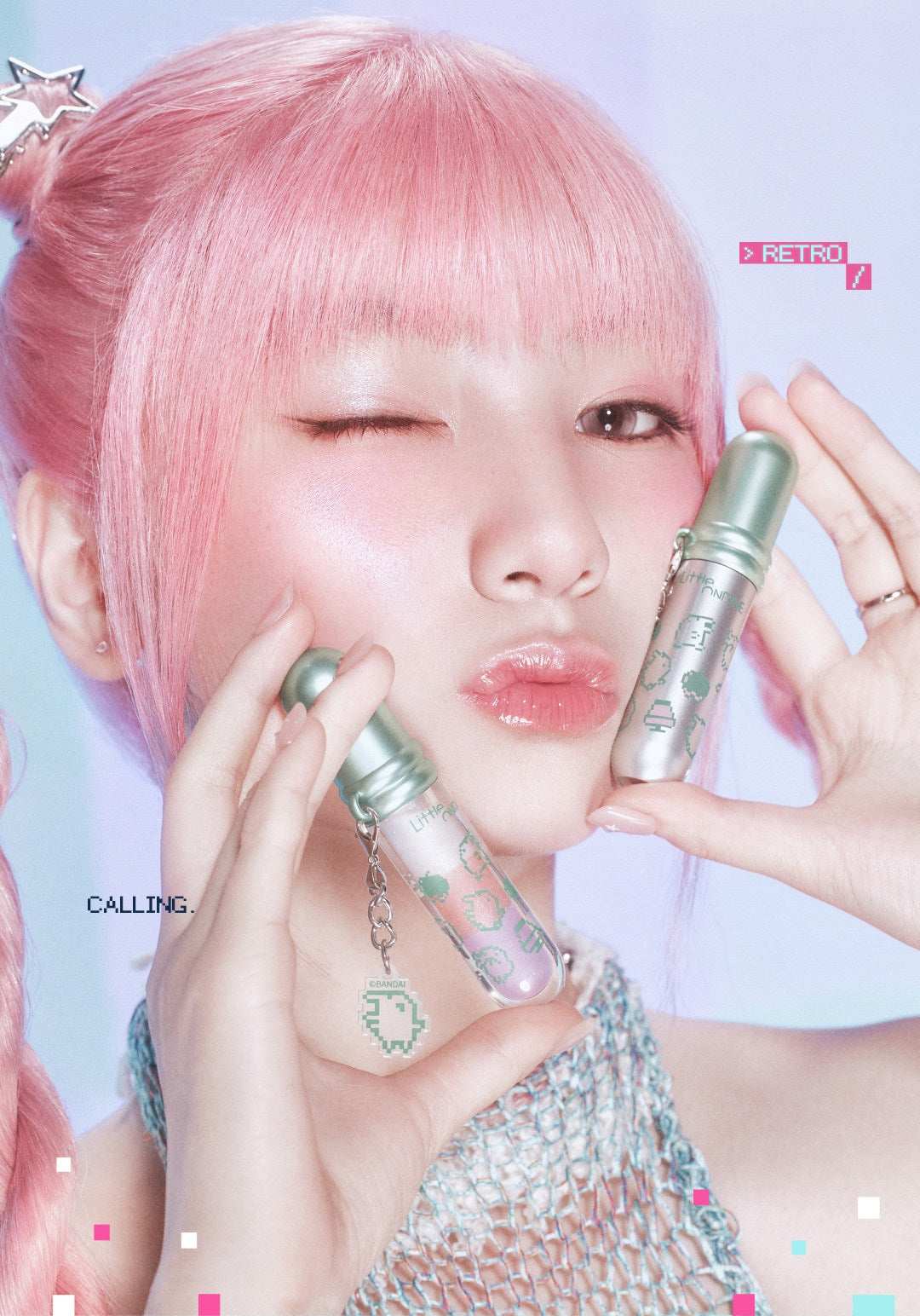 Little Ondine x Tamagotchi Collection Mirror Lip Glaze T5910