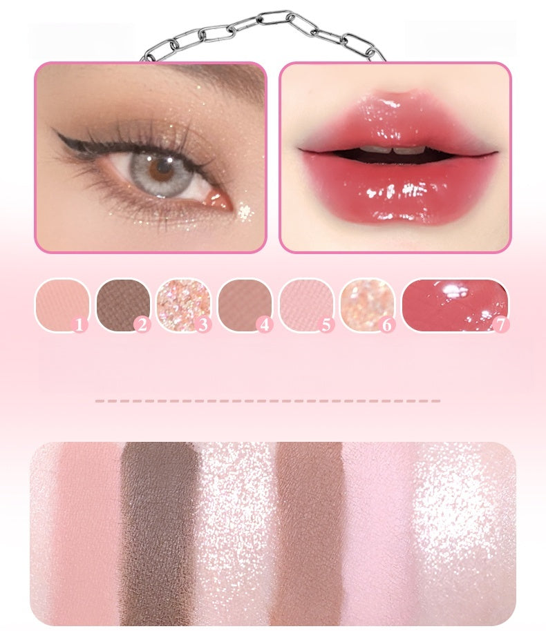 GOGO TALES Hearts 2 Hearts 6-color Eyeshadow & Lip Gloss Set T5236