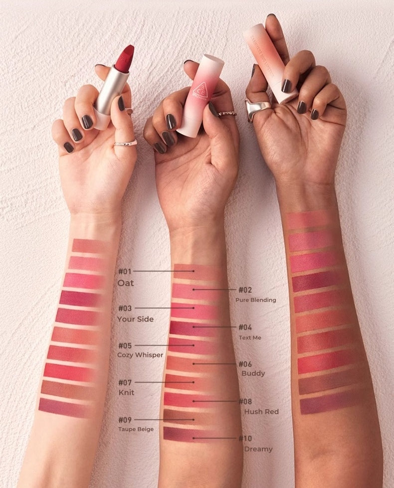 3CE Hug Me Collection Moisture Matte Velvet Lipstick T4652