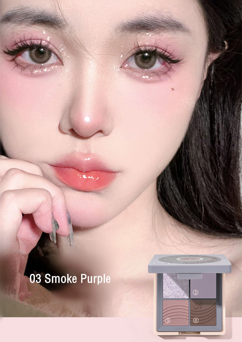 ROMANTIC BEAUTY Vinyl Record 4 Color Eyeshadow Palette T3882