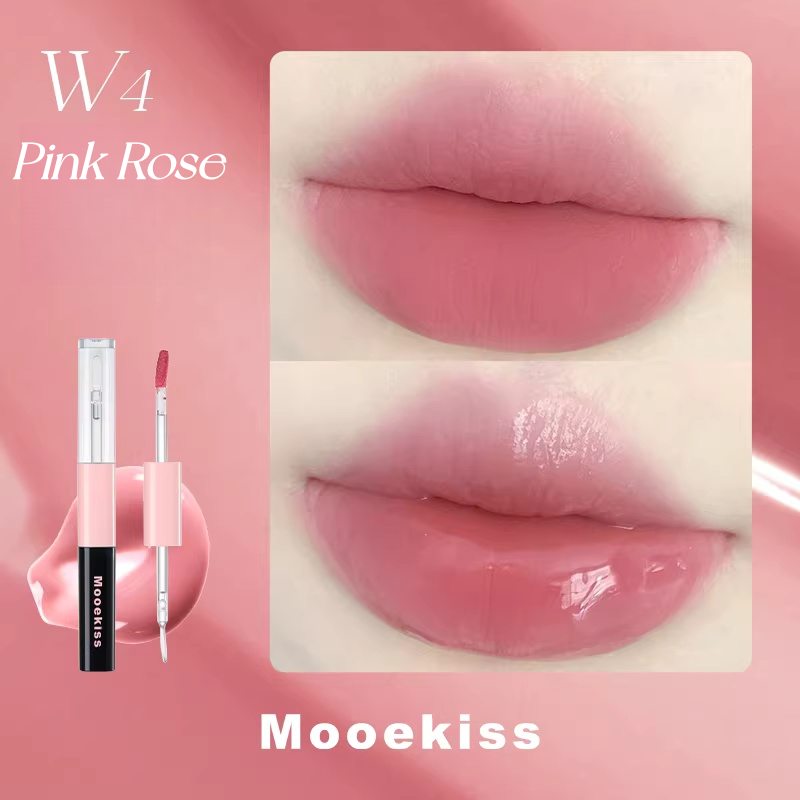 MOOEKISS Double-head Essence Long-wear Matte & Mirror Lip Glaze T5606