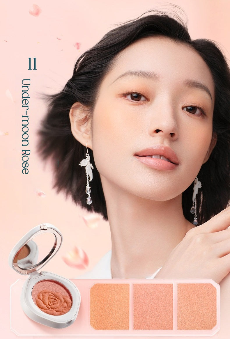 Florasis Flower Essence Moist 2-color Makeup Blusher T5488