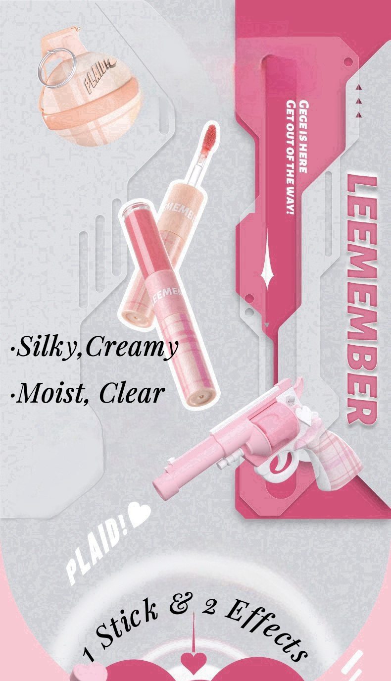 LEEMEMBER Doule-head Moist Matte & Mirror Lip Glaze T4311