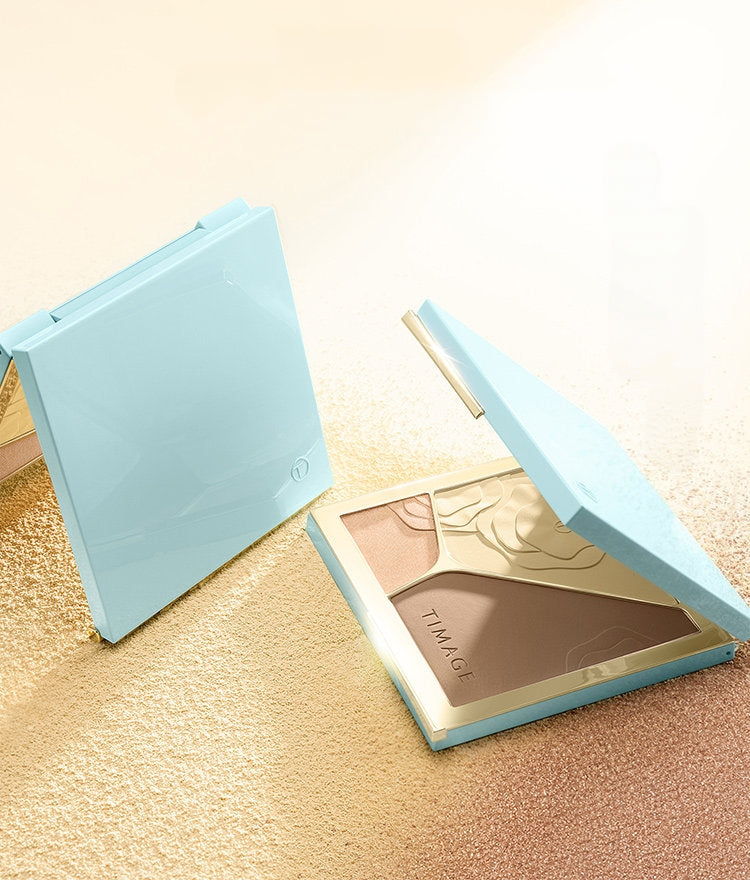 TIMAGE 3-color Highlighter & Contour Makeup Palette T6047