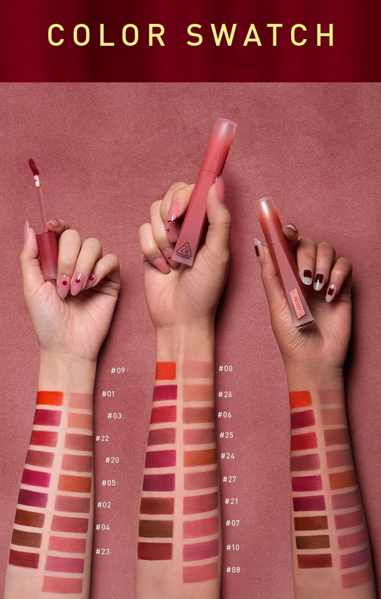 3CE Silky Moisturize Velvet Matte Lip Glaze T5156