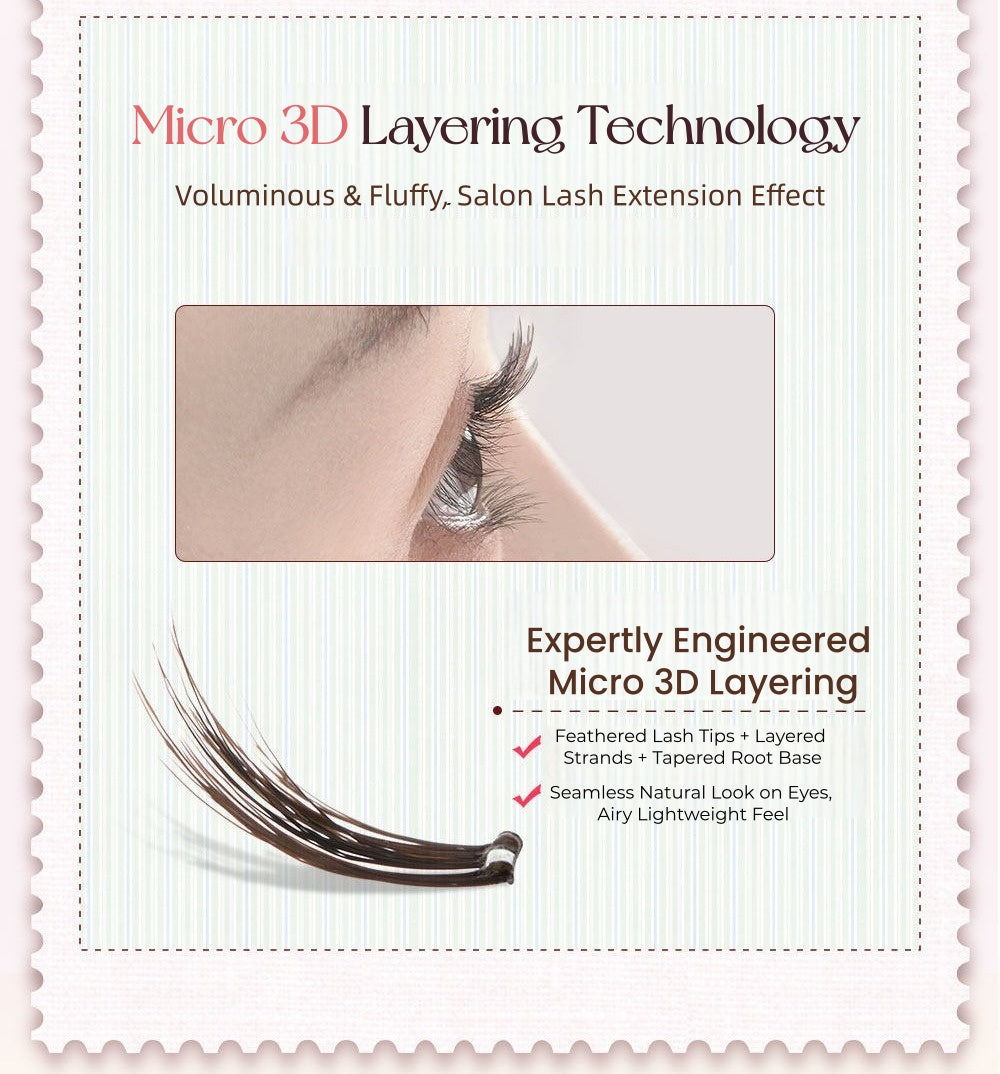 MR.WISH X Fluffy Lili Short Natural Glue-free False Eyelashes T5651