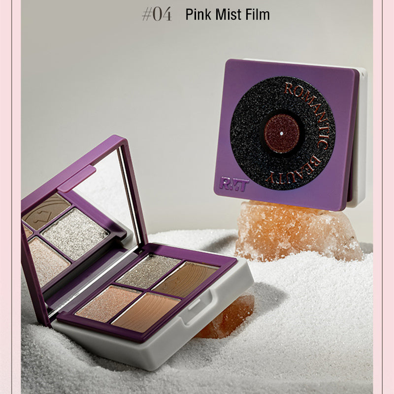 ROMANTIC BEAUTY Vinyl Record 4 Color Eyeshadow Palette T3882
