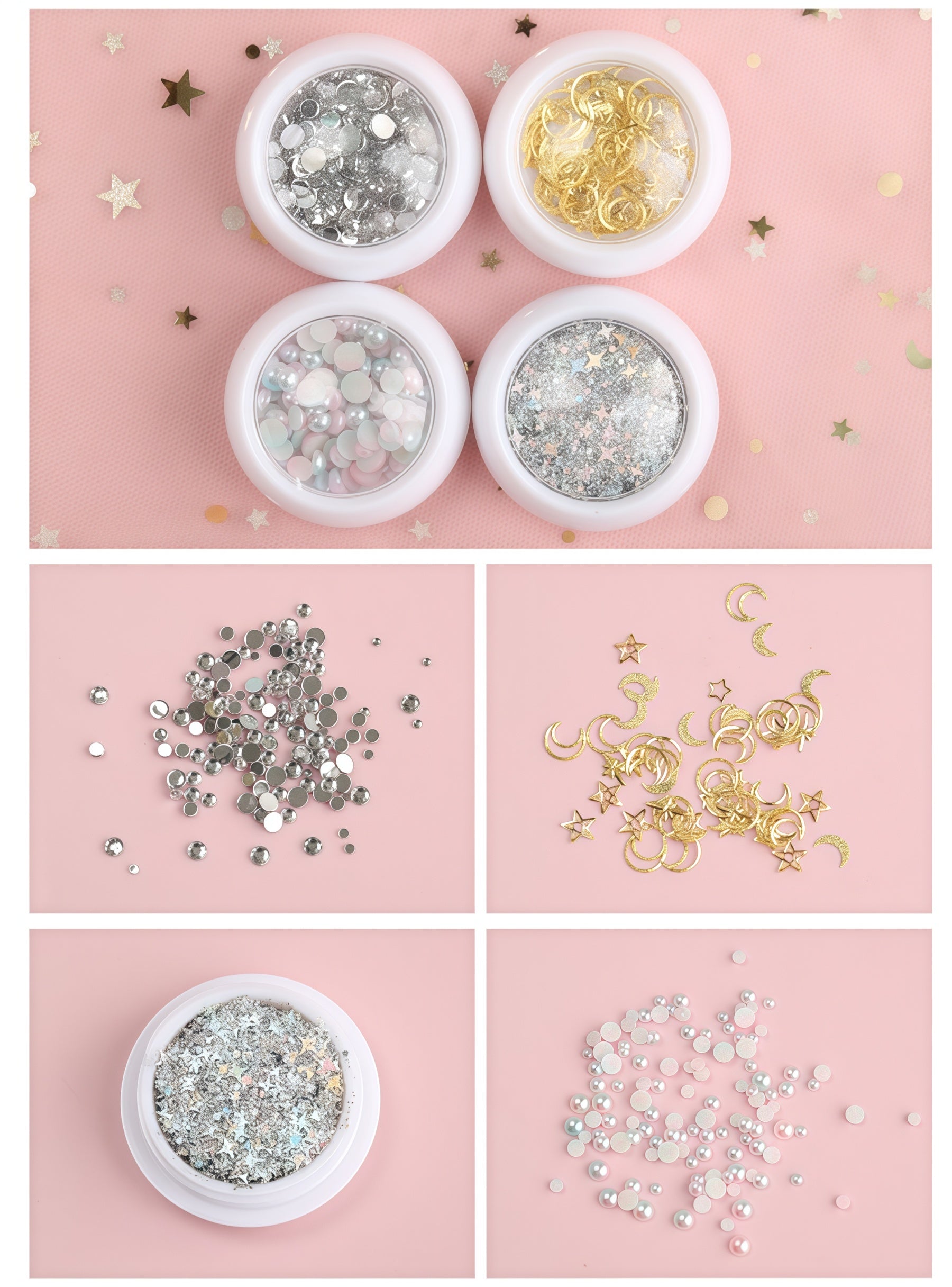 AmazingGirl Glittery Sequin Face Makeup Stickers T5899