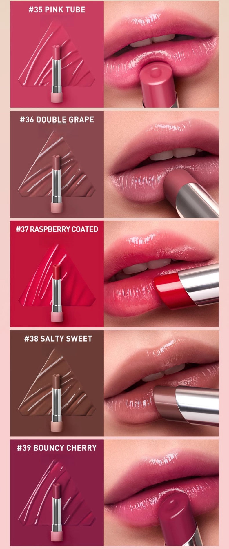 3CE Good Look Moist Glazy Mirror Lipstick T4360