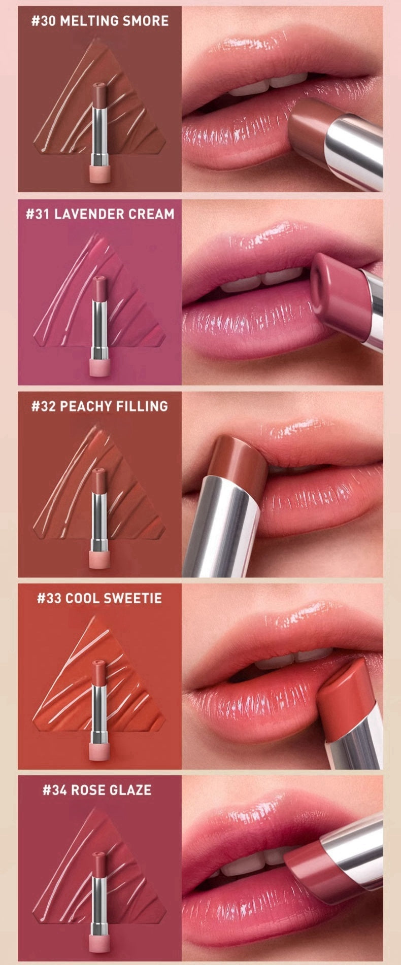 3CE Good Look Moist Glazy Mirror Lipstick T4360