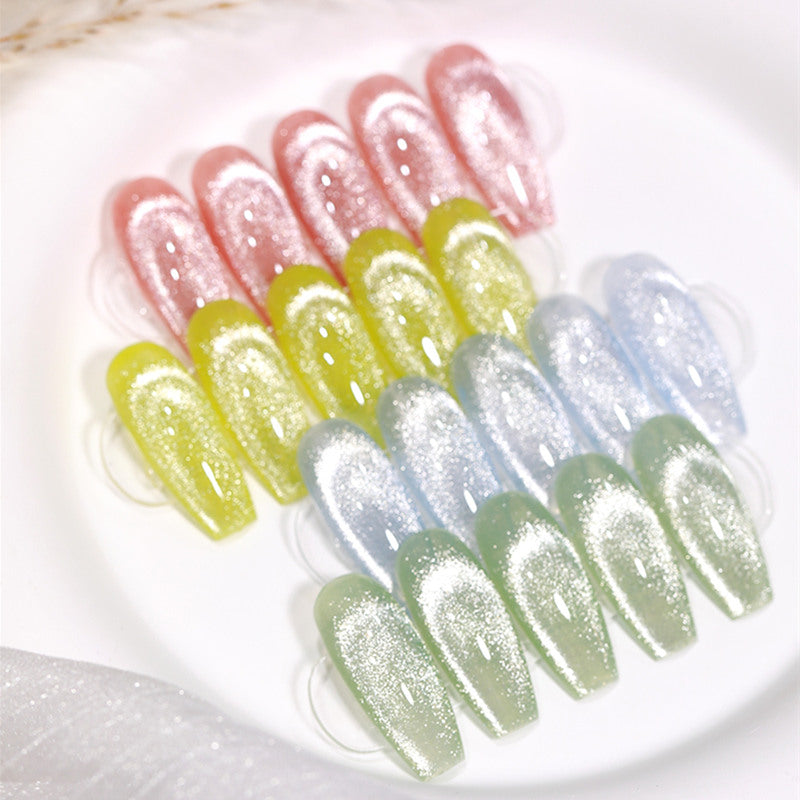 KaSi 15ml Healthy Small Bulb Crystal Cat Eye Gel Polish T3596