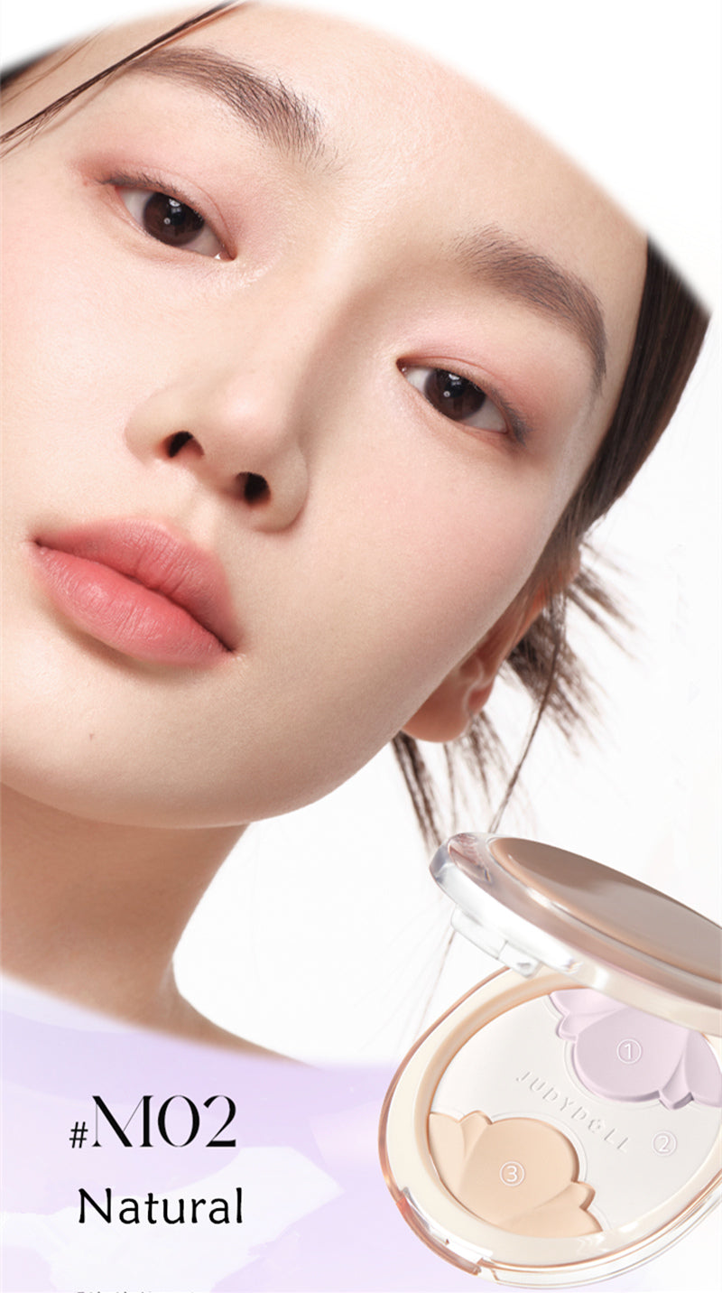 JUDYDOLL Glamorous Glaze Series 3-Color Matte Pressed Powder T3966