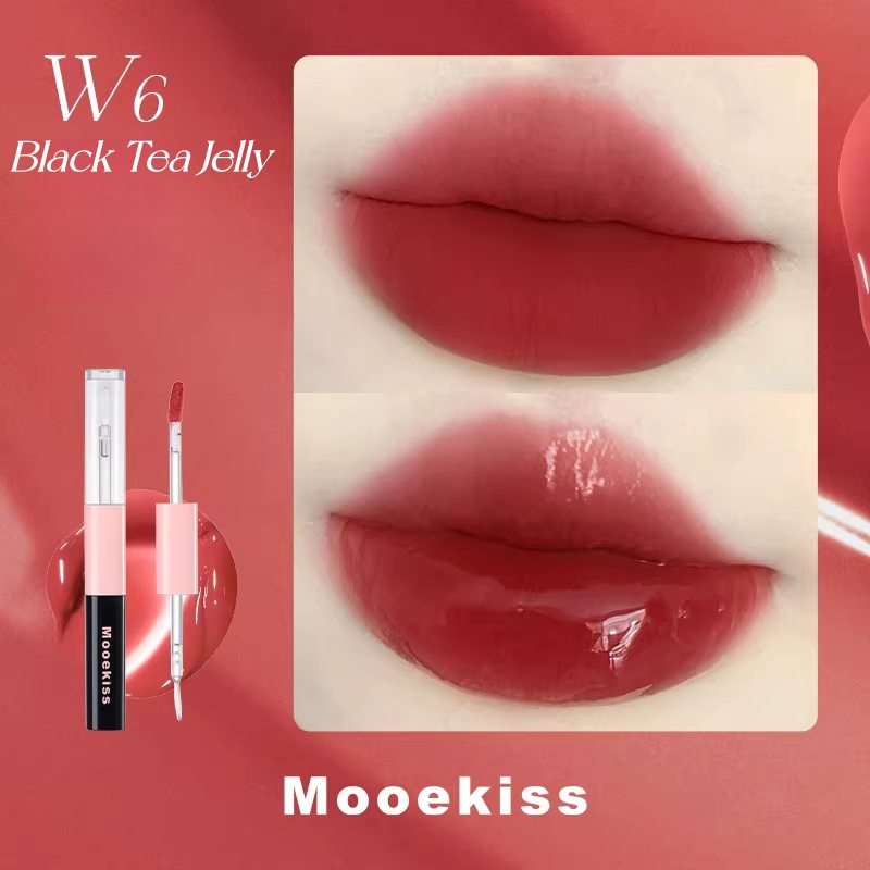 MOOEKISS Double-head Essence Long-wear Matte & Mirror Lip Glaze T5606