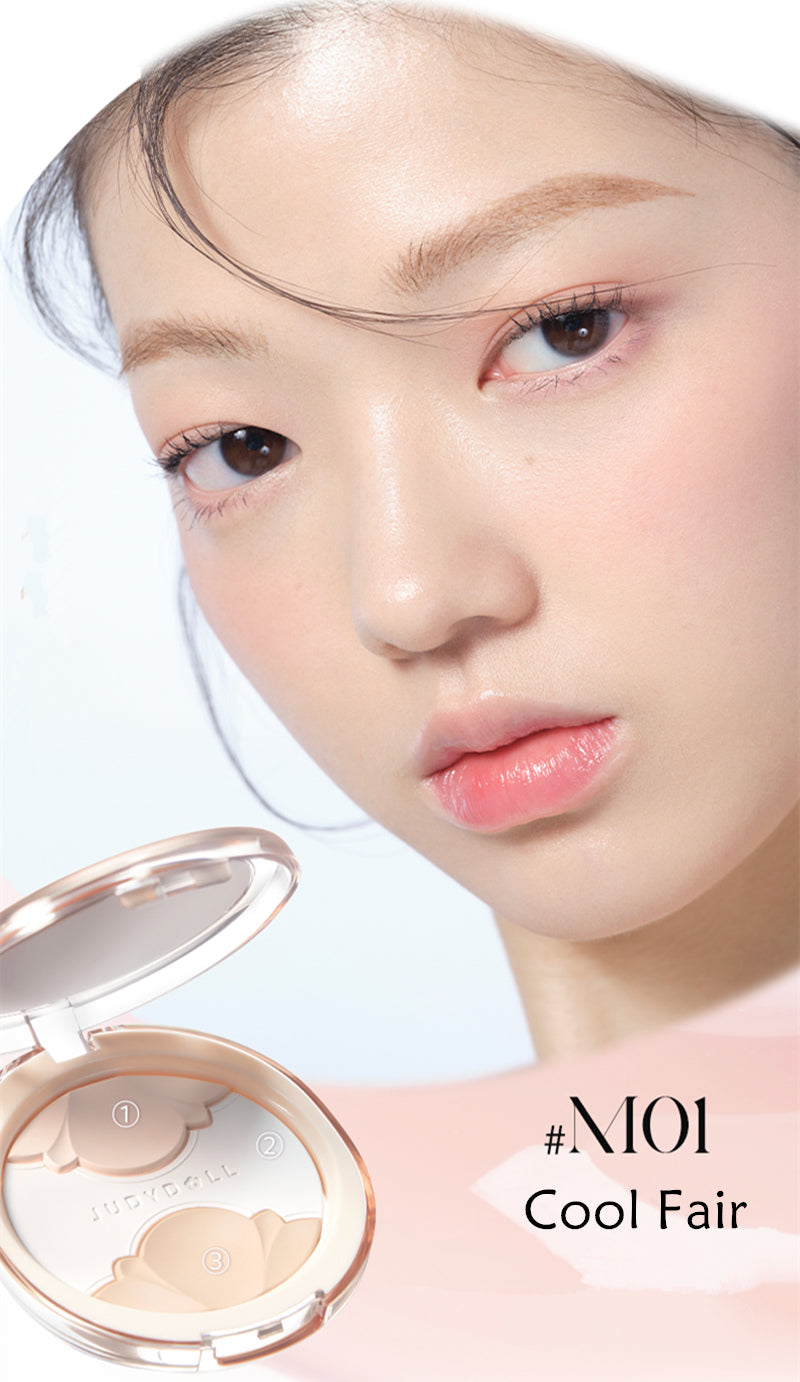 JUDYDOLL Glamorous Glaze Series 3-Color Matte Pressed Powder T3966