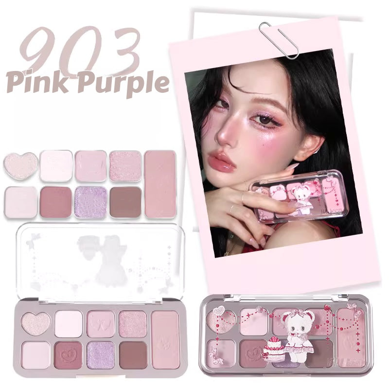 JILL LEEN Little Bear 9-color Eyeshadow Makeup Palette T5616