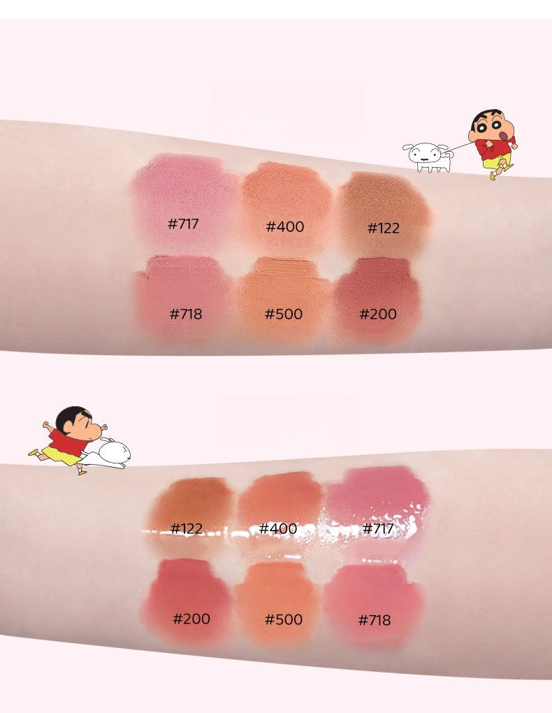 JILL LEEN X Crayon Shin-chan Collection Matte & Glossy Double-head Lip Glaze T5607