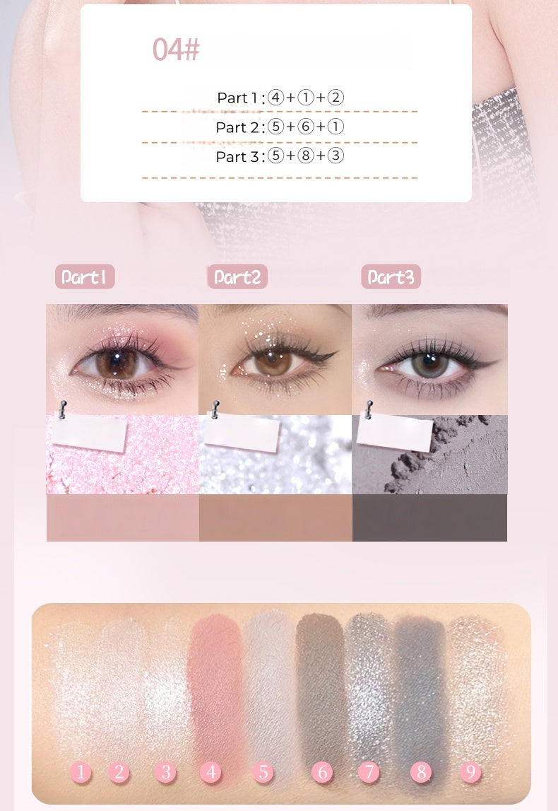 GOGO TALES Magnetic Sliding Cover Smoky Eyeshadow Palette T5234