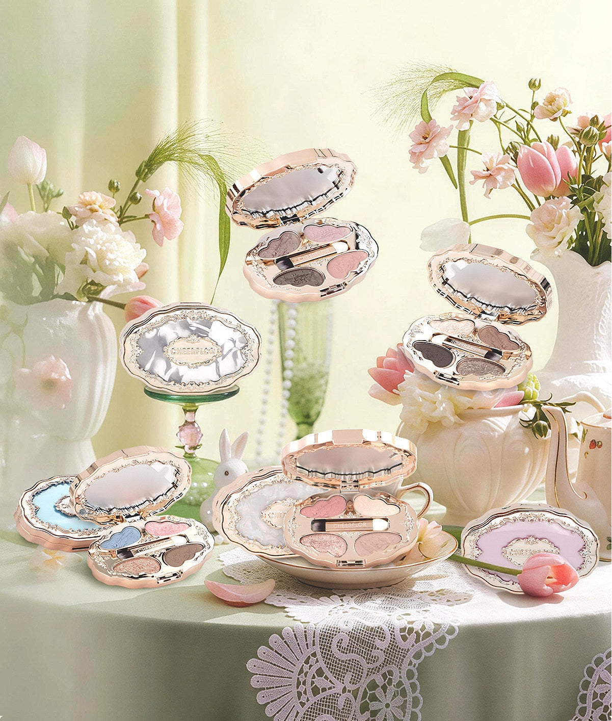 CHEERFLOR Dream Music Box Collection 4-color Eyeshaodw Palette T5710