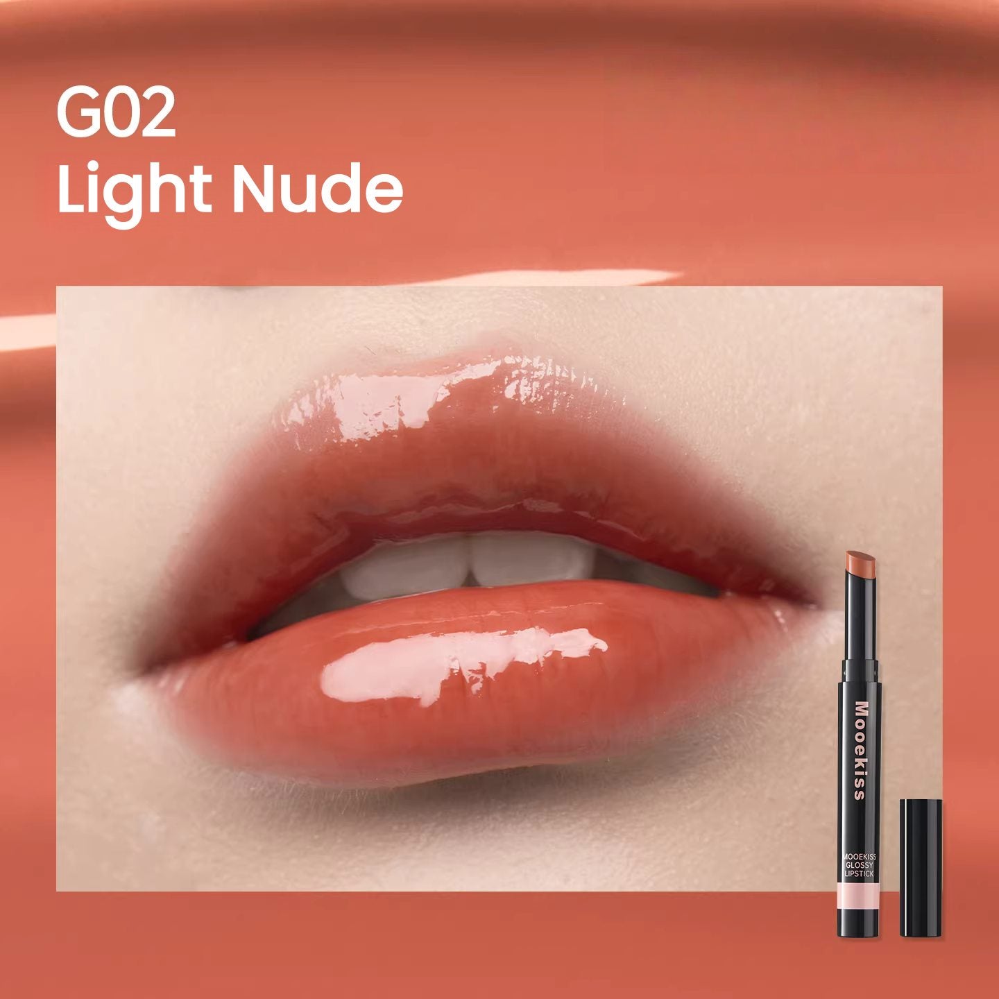 MOOEKISS Dipeptide Essence Long-wear Glossy Lipstick T5605