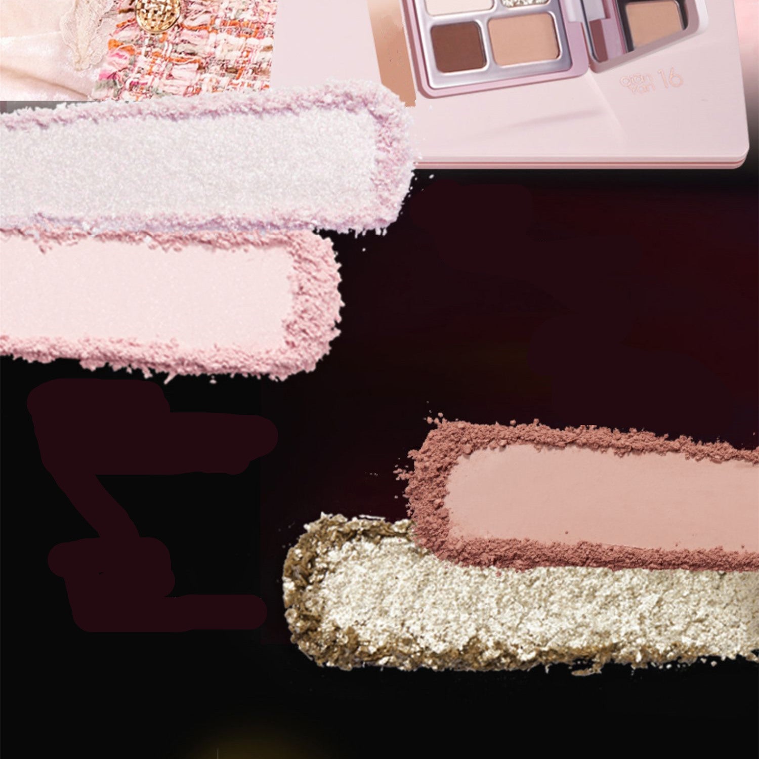 QianYan 16 Colors Polarized & Matte Eyeshadow Palette T3711