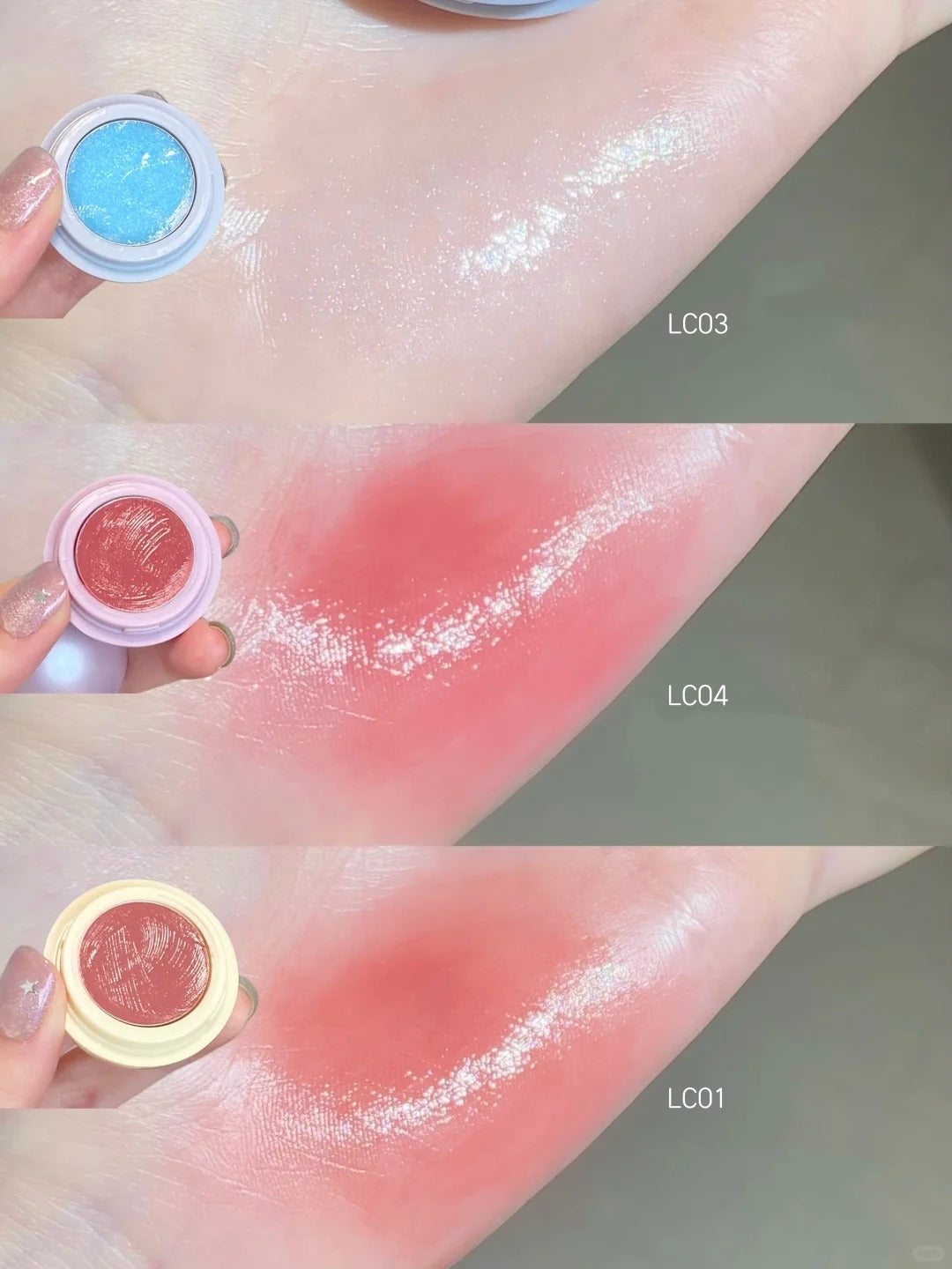 Joocyee Aura Glaze Collection Blusher & Highlighter & Lip Gloss T4916