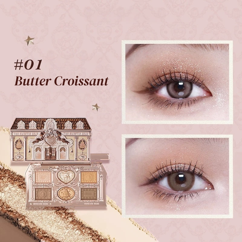 Flower Knows Sweetie Bear Collection 6-color Eyeshadow Palette T5931