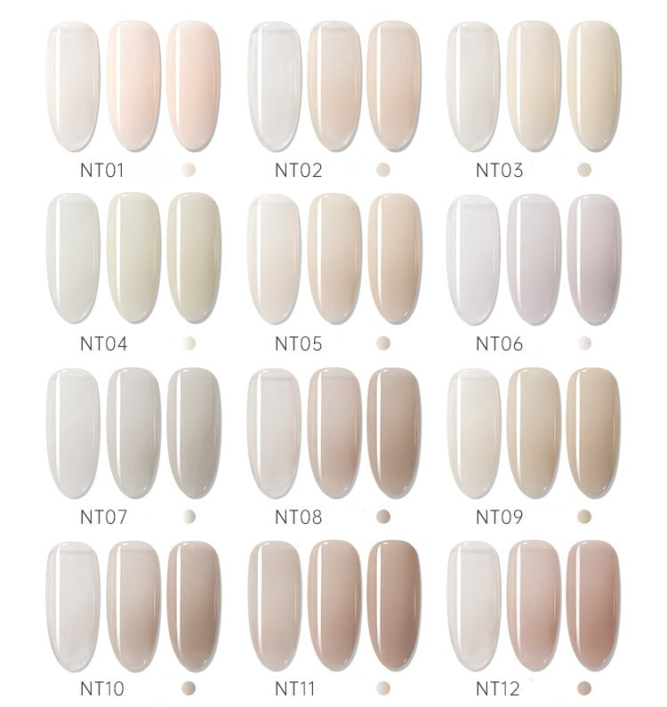 DANZHIHE 12g Semi-transparent Nude French Jade Gel Polish T4839