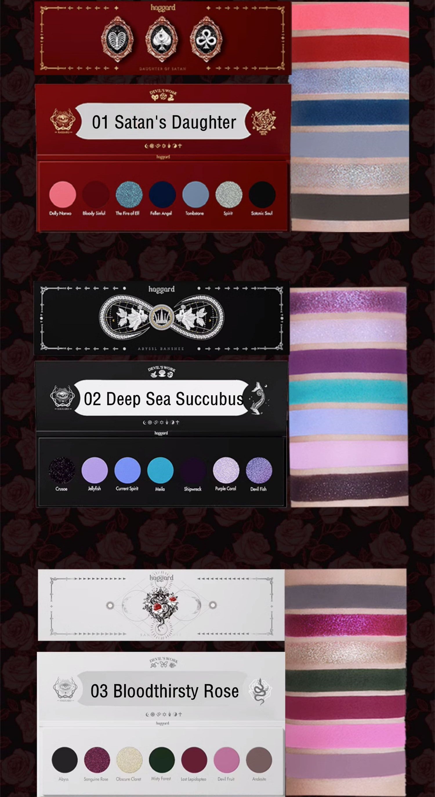 HAGGARD Abyss Series Gothic Style Eyeshadow Palette T3683