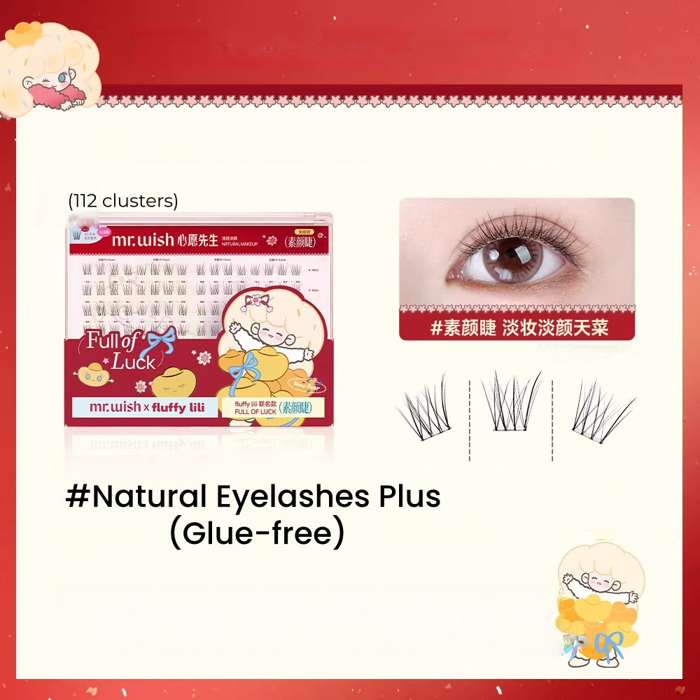 MR.WISH X Fluffy Lili Short Natural Glue-free False Eyelashes T5651