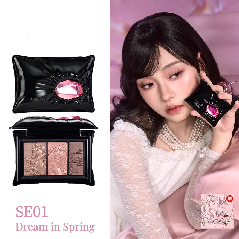 QianYan Pillow Gem Collection Highlighter & Eyeshadow Palette T5549