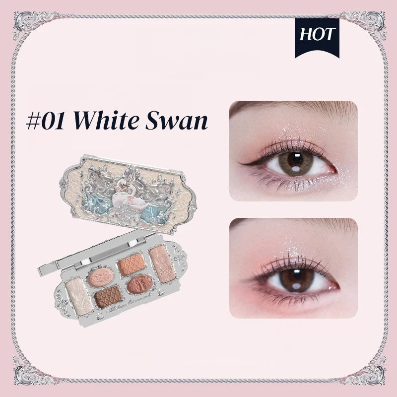 Flower Knows Swan Ballet Collection 6-color Eyeshadow Palette T5919