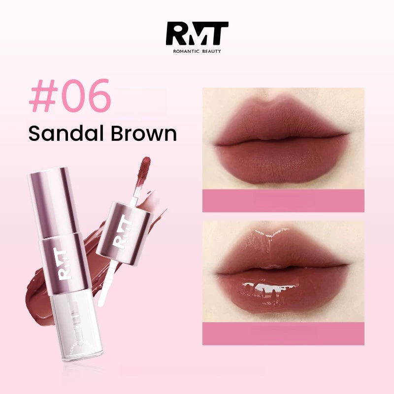 ROMANTIC BEAUTY Matte & Glossy Double-head Long-wear Lip Glaze T5711