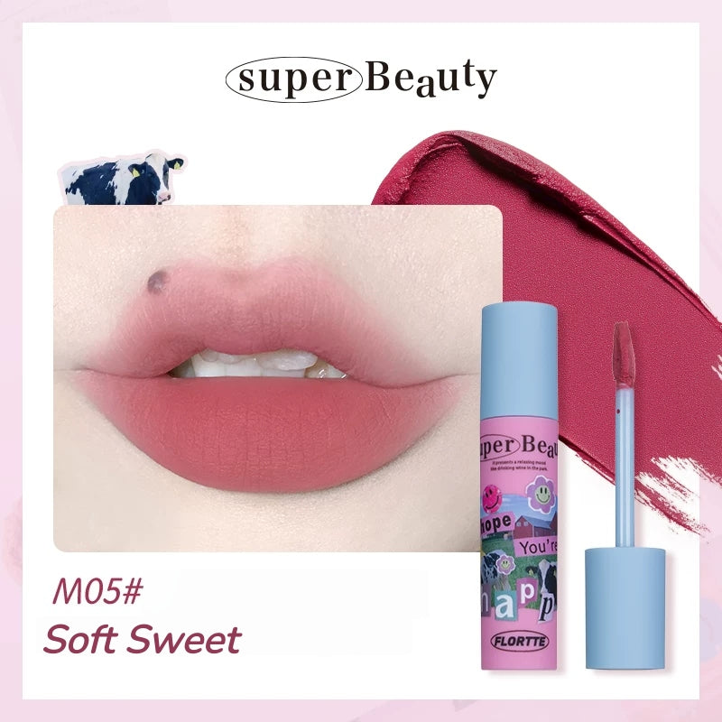 FLORTTE Matte Velvet Milk Cake Lip Glaze T5878