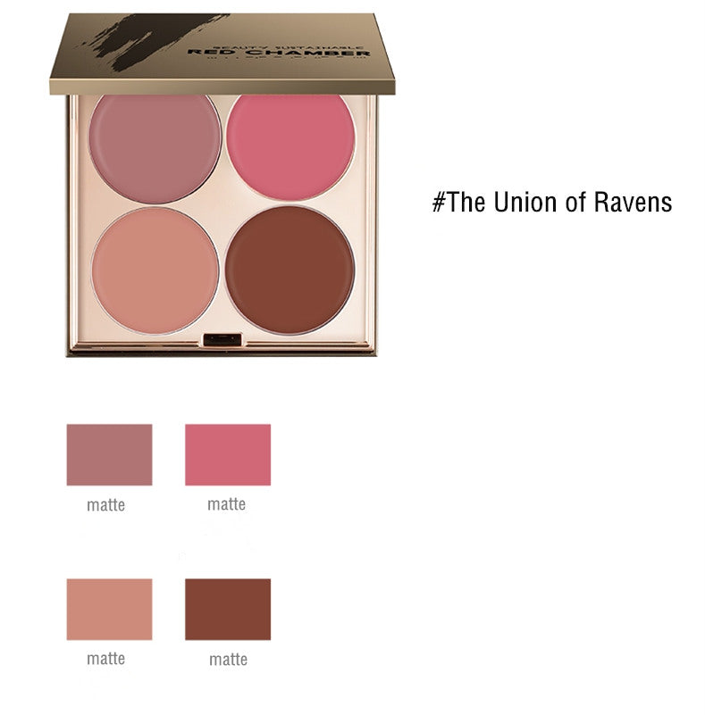 RED CHAMBER 4-Color Multi-Use Cream Palette For Lipstick & Blusher & Eyeshadow T3742