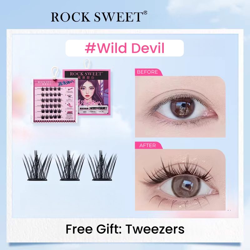 ROCK SWEET Glue-free Natural False Eyelashes T5542